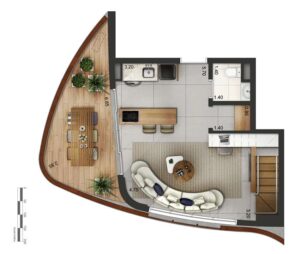 Apartamento Duplex Inferior |  P2